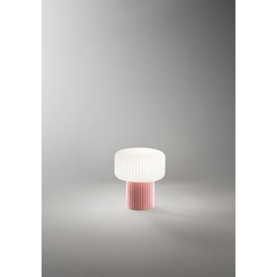 LUMETTO IN VETRO E CERAMICA COL.ROSA